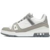 LOUIS VUITTON Trainer Low Men's Sneakers Shoes white grey