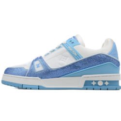 LOUIS VUITTON Trainer Low Top Skateboard Shoes Men's Women's crystal Blue