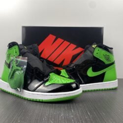 Air Jordan 1 Retr o OG Patent Black Green 555088-030