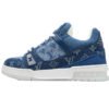 LOUIS VUITTON Trainer Low Men's Sneakers Shoes Blue