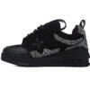 LOUIS VUITTON Trainer Low Top Skateboard Shoes Men's Women's crystal Black