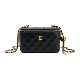 CHANEL Sheepskin Square Box Bag Crossbody Bag