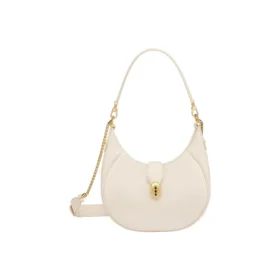BVLGARI Serpenti Ellipse Cow Leather Shoulder Bag Portable Crossbody Bag white