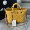 CHANEL Lambskin Portable Tote Crossbody Bag