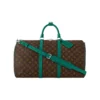 Louis Vuitton Monogram Macassar Keepall Bandouliere Borneo Green M12630