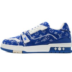 LOUIS VUITTON Trainer Low Men's Sneakers Shoes Blue