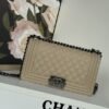 CHANEL Handbag Lambskin & Ruthenium Finish Metal
