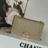 CHANEL Handbag Lambskin& Ruthenium Finish Metal