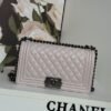 CHANEL Handbag Lambskin & Ruthenium Finish Metal