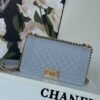 CHANEL Handbag Lambskin & Ruthenium Finish Metal