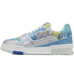 LOUIS VUITTON Trainer Low Top Skateboard Shoes Men's Women's crystal Blue