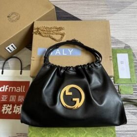 GUCCI cow leather shoulder bag handbag underarm bag