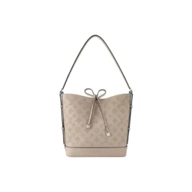 LOUIS VUITTON Flore Leather Handbag Shoulder Bag Women's Gray M12140