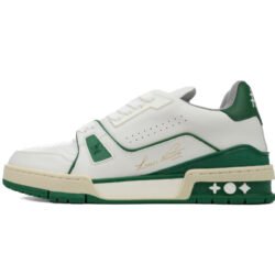 LOUIS VUITTON Trainer Low Men's Sneakers Shoes White Green