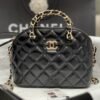 CHANEL Lambskin Shoulder Bag Handbag Multicolor