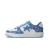 A Bathing Ape Bape Sta Low Black Blue Color Spray Painting