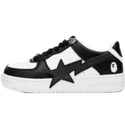 Bathing Ape Bape Sta Low Black And White Star