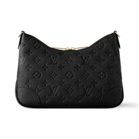 LOUIS VUITTON Boulogne Leather Shoulder Bag Women's Black M12930