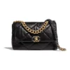 CHANEL Lambskin Gold tone Shoulder Bag Crossbody Bag Handbag