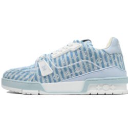 LOUIS VUITTON Trainer Low Men's Sneakers Shoes Blue