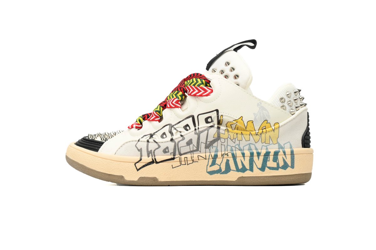 Lanvin Curb Sneaker Leather Sneakers Women's Men's Shoes Graffiti