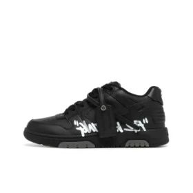 OFF-WHITE Out Of Leather Sneakers Men's Shoes Offic Black