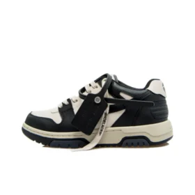 OFF-WHITE Out Of Leather Sneakers Men's Shoes Black Beige White