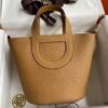 HERMES In The Loop Clemence Calfskin Vegetable Basket Pig Nose Bucket Bags