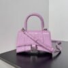 Balenciaga Crocodile Embossed Hourglass Top Handle handbag purple