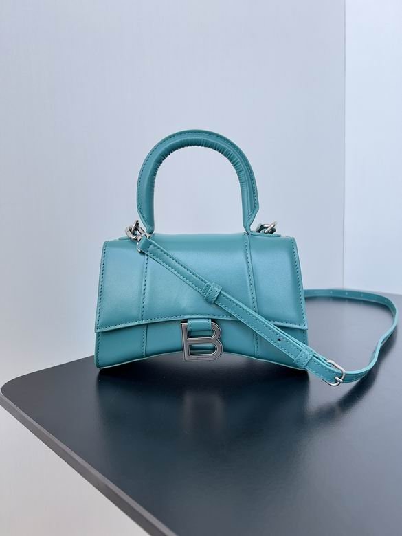 Balenciaga Hourglass Cow Leather Hourglass Bag, Handbag, Crossbody Bag skyblue