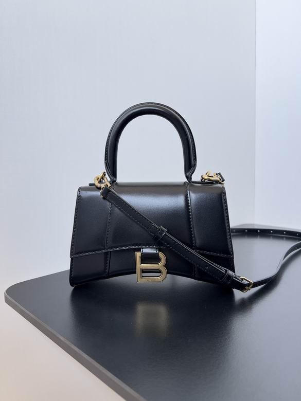 Balenciaga Hourglass Cow Leather Hourglass Bag, Handbag, Crossbody Bag black