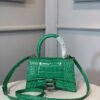 Balenciaga Crocodile Embossed Hourglass Top Handle handbag Green