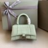 Balenciaga Crocodile Embossed Hourglass Top Handle handbag
