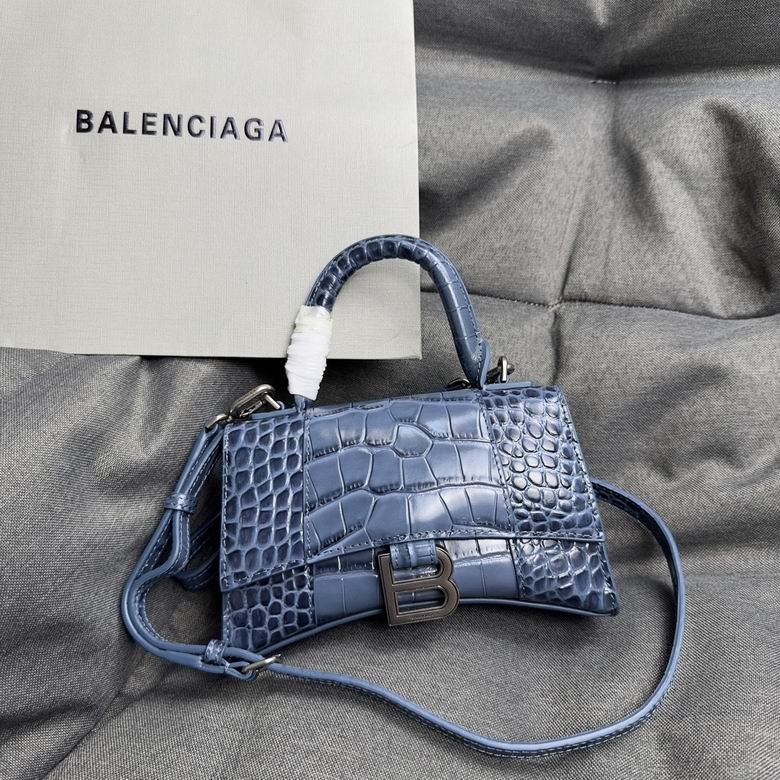 Balenciaga Crocodile Embossed Hourglass Top Handle handbag