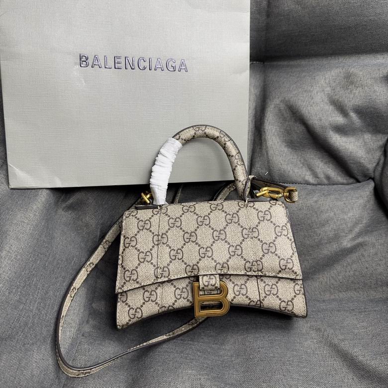 Balenciaga Gucci Crocodile Embossed Hourglass Top Handle handbag