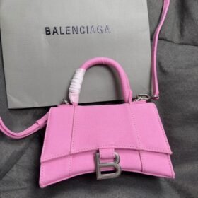 Balenciaga Embossed Hourglass Top Handle handbag Denim