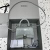 Balenciaga Crocodile Embossed Hourglass Top Handle handbag 3 color