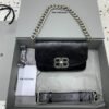 Balenciaga BB SOFT Cow Leather One Shoulder Handbag , Handbag black