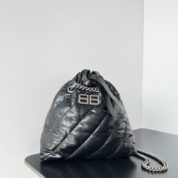 Balenciaga bucket bag Cow Leather One Shoulder Handbag , Handbag black