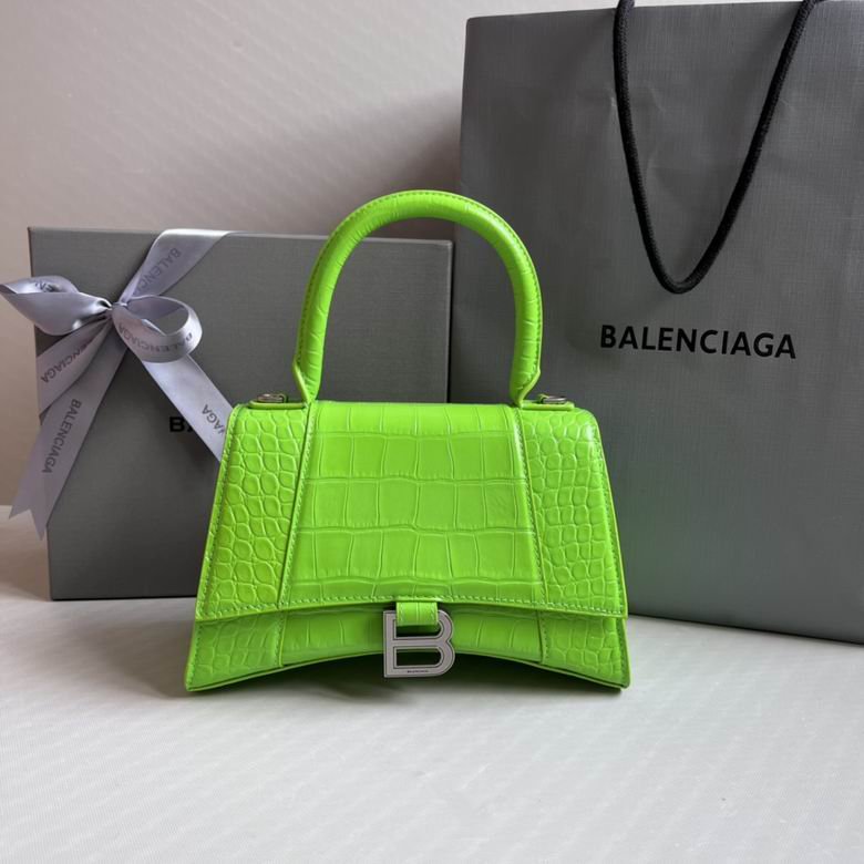 Balenciaga Hourglass Cow Leather Hourglass Bag, Handbag, Crossbody Bag green