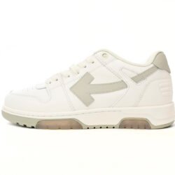 OFF-WHITE Out Of Leather Sneakers Men's Shoes Office Ivory