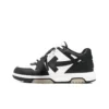 OFF-WHITE Out Of Leather Sneakers Men's Shoes Black And White