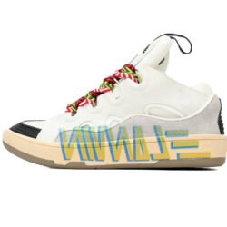 Lanvin Curb Sneaker Leather Sneakers Women's Men's Shoes White Painted