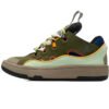 Lanvin Curb Sneaker Leather Sneakers Women's Men's Shoes Brown Green