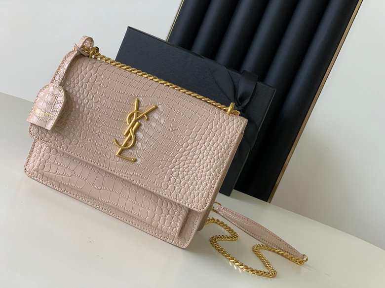 YSL SAINT LAURENT SUNSET Calfskin Shoulder Bag Crossbody Bag