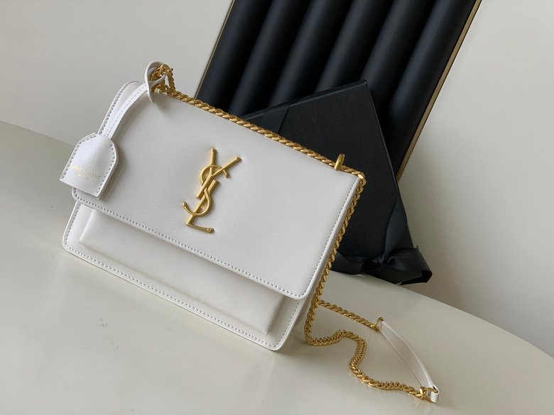 YSL SAINT LAURENT SUNSET Calfskin Shoulder Bag Crossbody Bag