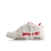 OFF-WHITE Out Of Leather Sneakers Men's Shoes White Red