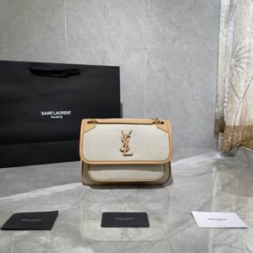YSL SAINT LAURENT Niki Chain Strap Bag Canvas shoulder bag