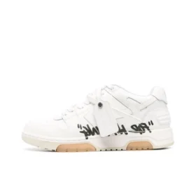 OFF-WHITE Out Of Leather Sneakers Men's Shoes Cloud White