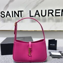 YSL SAINT LAURENT smooth Calf Leather Shoulder Bag Hobo Bag